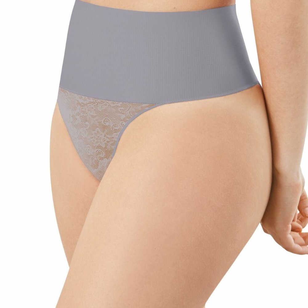 Maidenform NWT Silver Blue Tame Your Tummy Lace Thong DM0049 S M L XL XXL